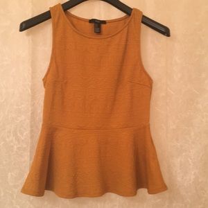 Gold Peplum Top